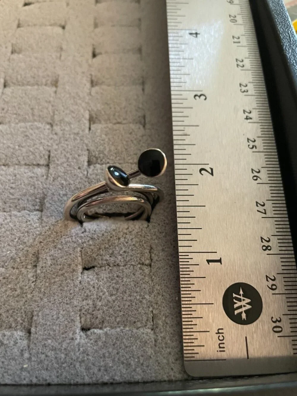 Vintage Sterling Silver Ring Abstract Handmade Statement Free Form Size 7 Boho